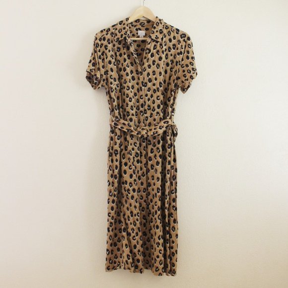 a new day Dresses & Skirts - A New Day Leopard Print Shirt Dress